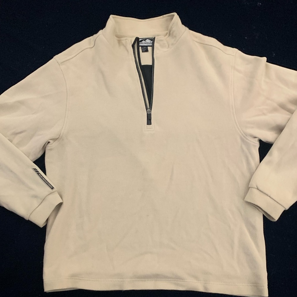 Men's Cream Half-Zip Sweater